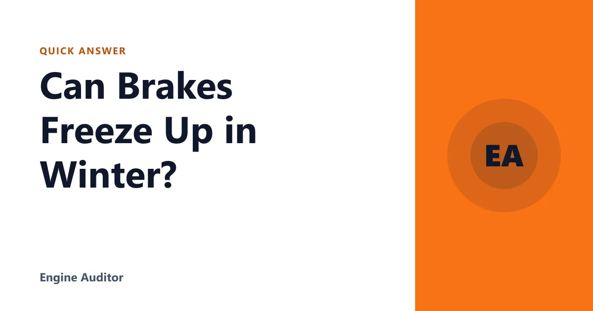 Can Brakes Freeze Up in Winter?