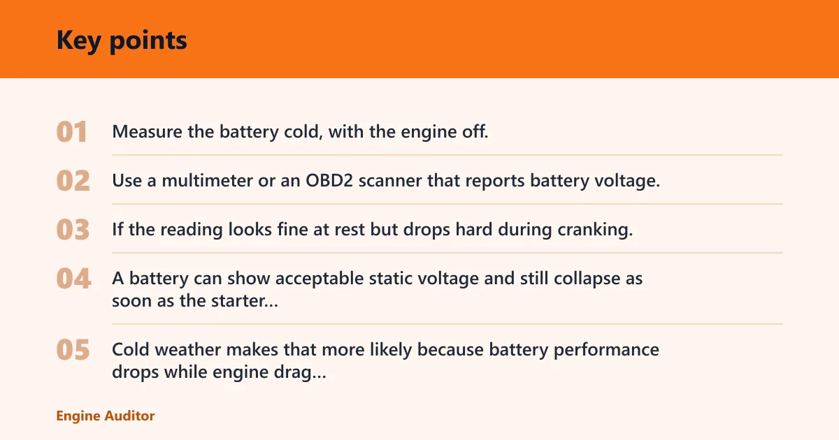 Key points: Is a weak battery the reason my car clicks on cold mornings?