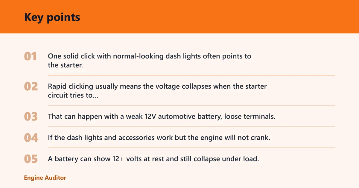 Key points: What the click pattern means
