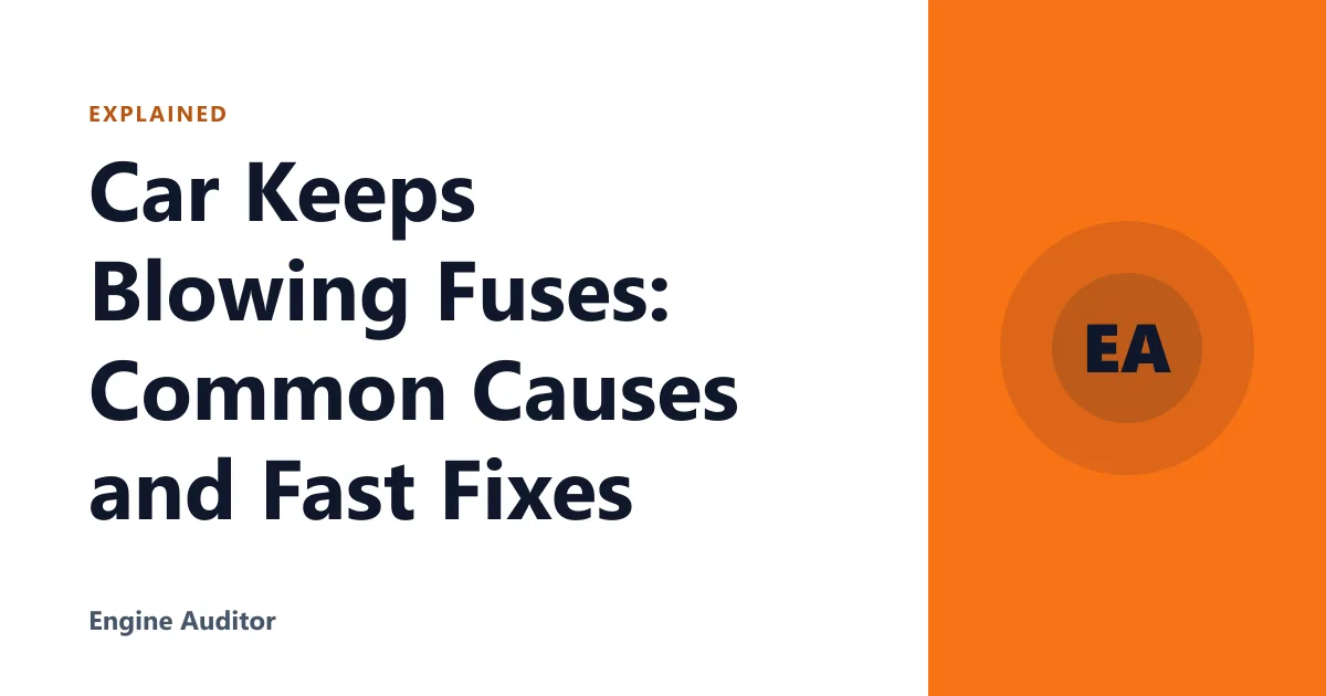 Car Keeps Blowing Fuses: Common Causes and Fast Fixes