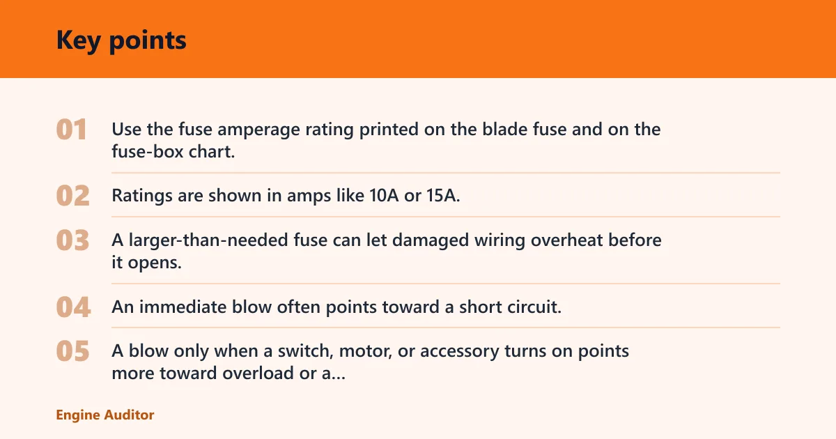 Key points: Why the same fuse keeps blowing