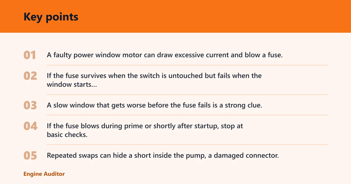 Key points: Can a bad component keep blowing a fuse?