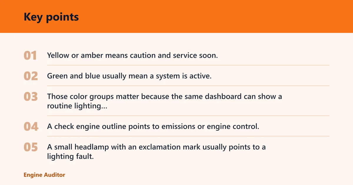 Key points: What do car light symbols mean?