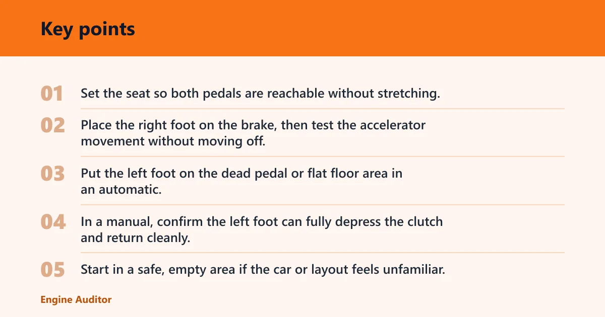 Key points: How do you avoid the wrong pedal?