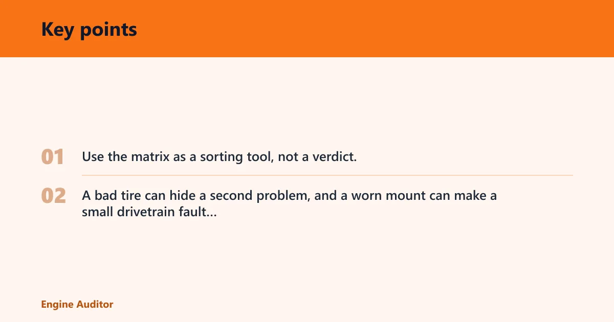 Key points: Car acceleration vibration matrix