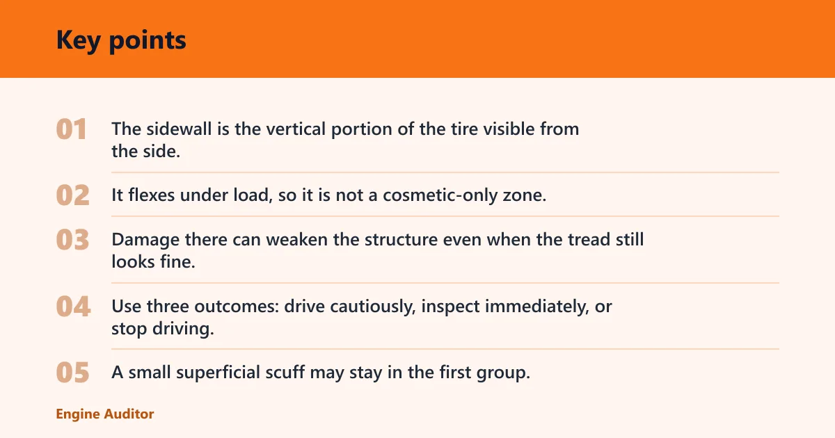 Key points: What sidewall damage means for safety