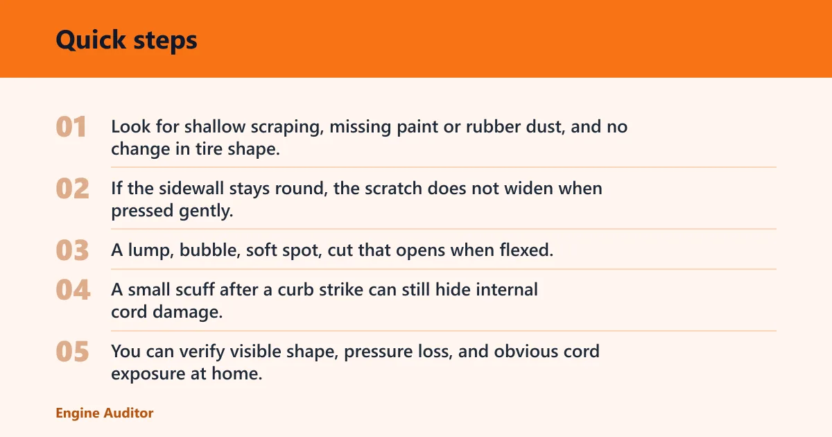 Quick steps: How to tell cosmetic scuffs from structural damage