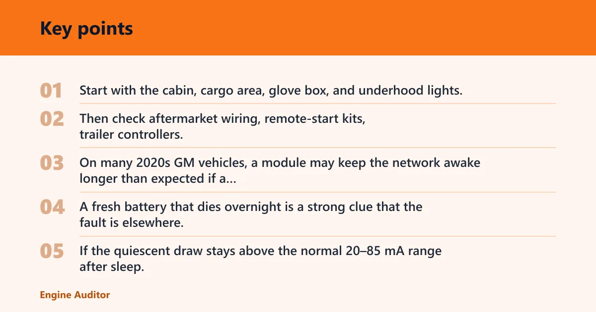 Key points: Why does my Chevy battery keep dying overnight?