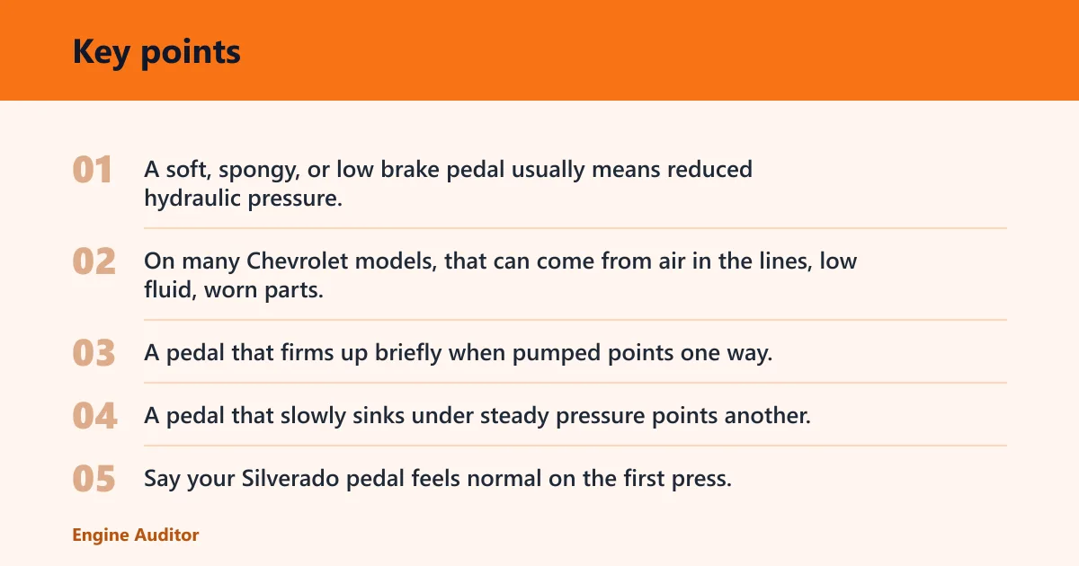 Key points: Why a Chevy brake pedal feels soft