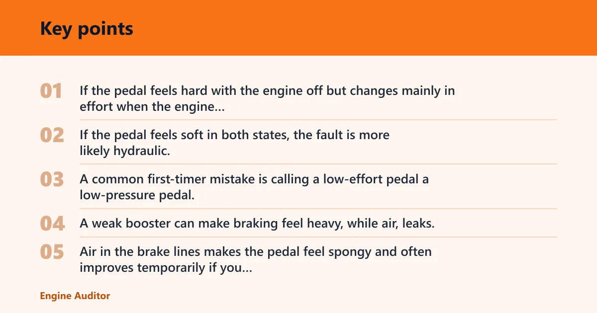 Key points: What the pedal tells you