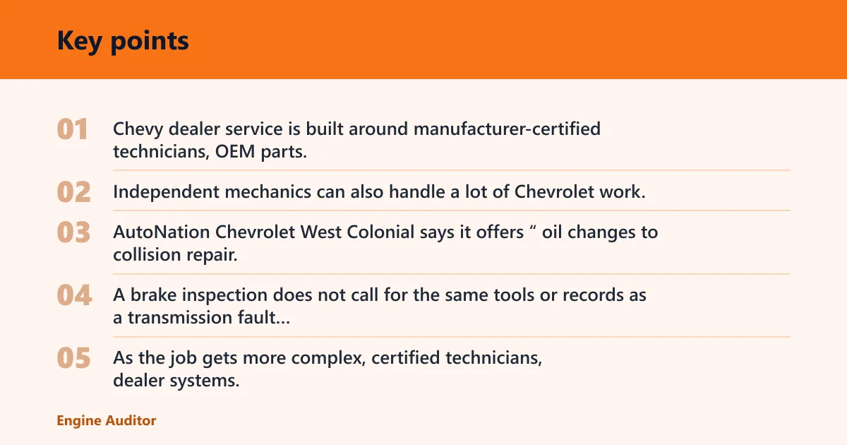 Key points: Dealer or independent: the real trade-off