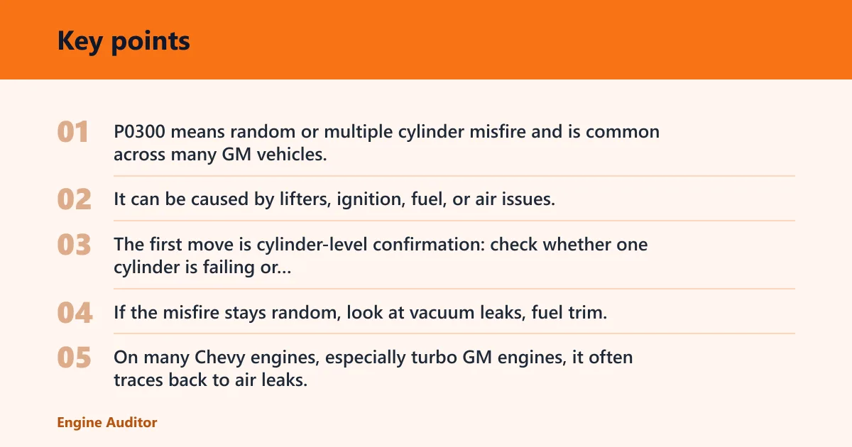 Key points: What do common Chevy codes usually point to?