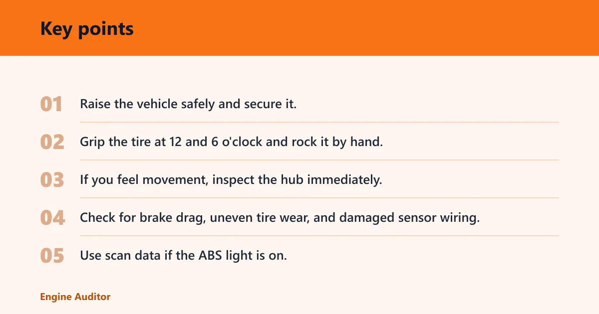 Key points: How can you tell if the front or rear wheel bearing is bad?