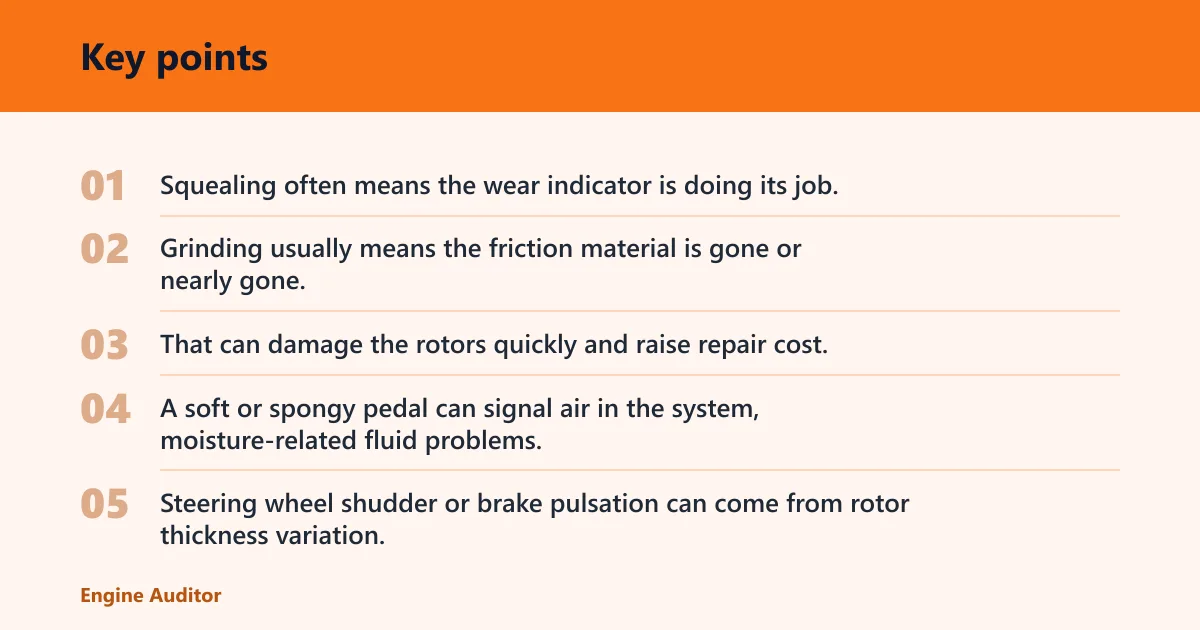 Key points: What warning signs mean your Ford needs brake service?