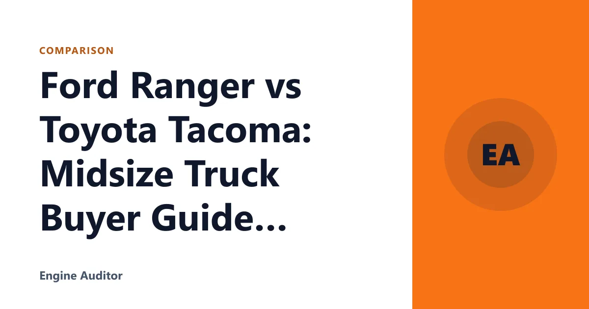 Ford Ranger vs Toyota Tacoma: Midsize Truck Buyer Guide Comparison