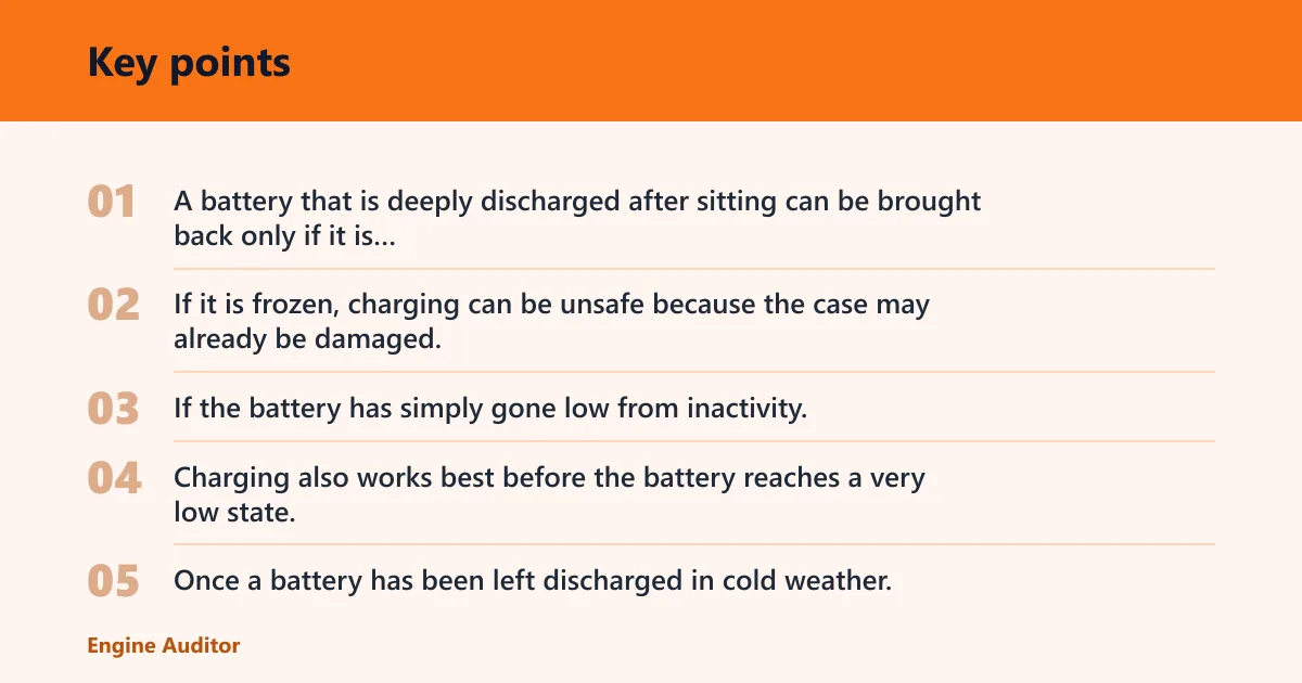 Key points: How cold is too cold to charge a car battery?