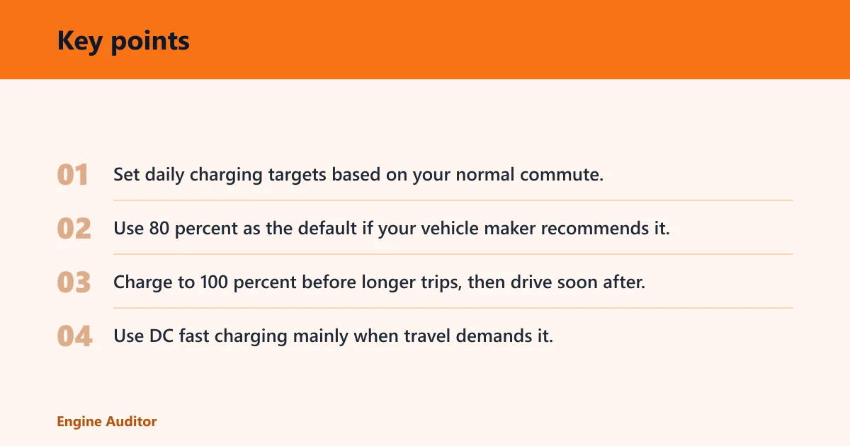 Key points: How should you charge daily?
