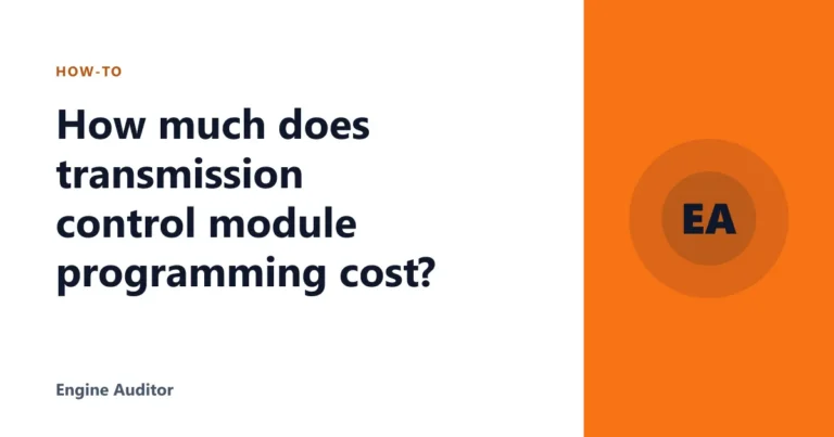 How much does transmission control module programming cost?