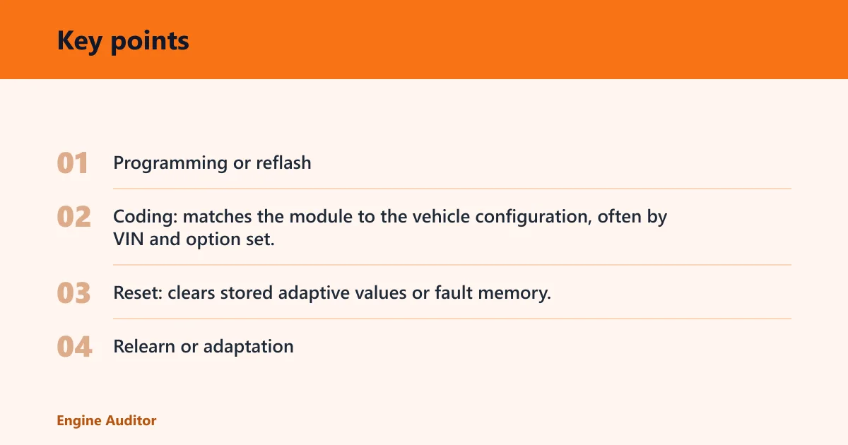 Key points: What transmission control module programming actually covers