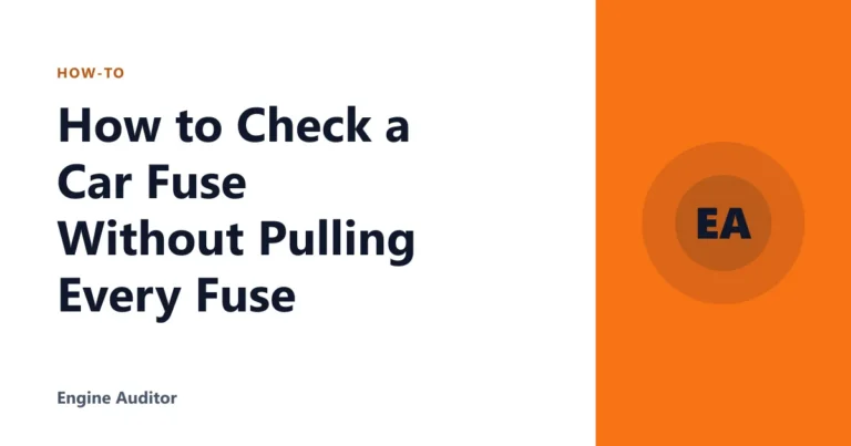 How to Check a Car Fuse Without Pulling Every Fuse