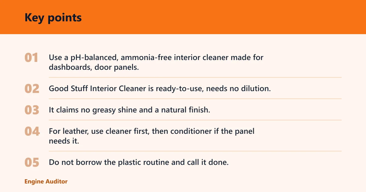 Key points: What should you use on each material?