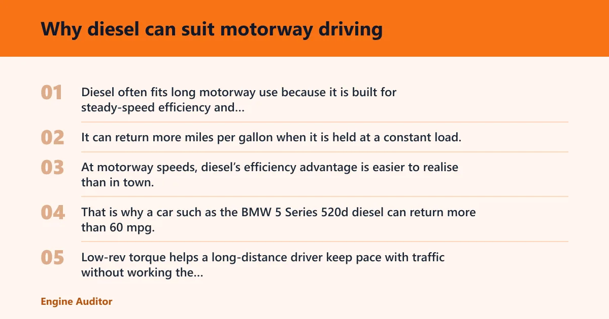 Steps: Why diesel can suit motorway driving