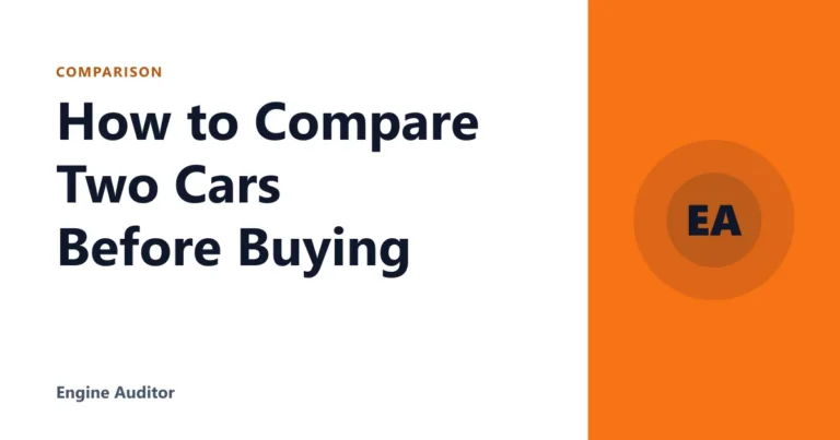 How to Compare Two Cars Before Buying
