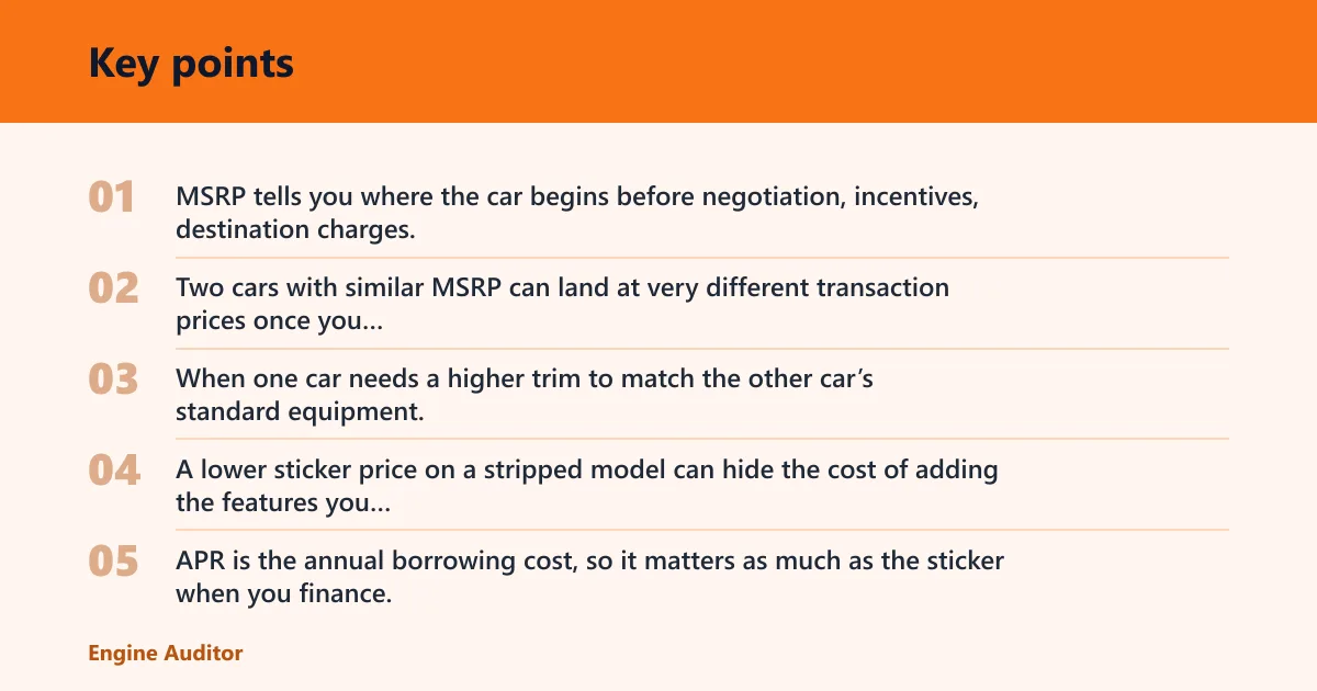 Key points: Compare the total cost of ownership