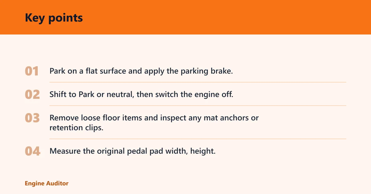 Key points: How do you secure the vehicle first?