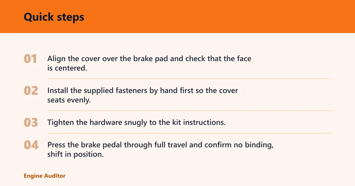 Quick steps: How do you install the brake pedal cover?