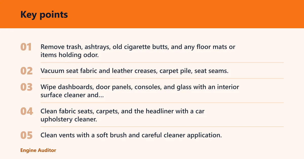 Key points: How do you remove smoke smell from a car for good?