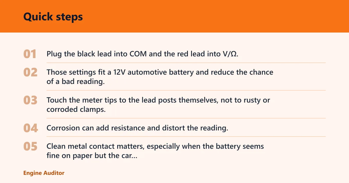 Quick steps: How do you test resting voltage?