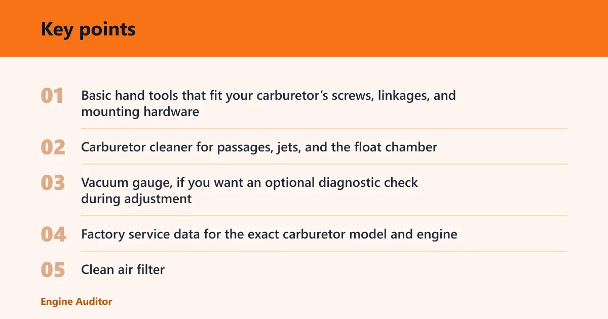 Key points: What you'll need