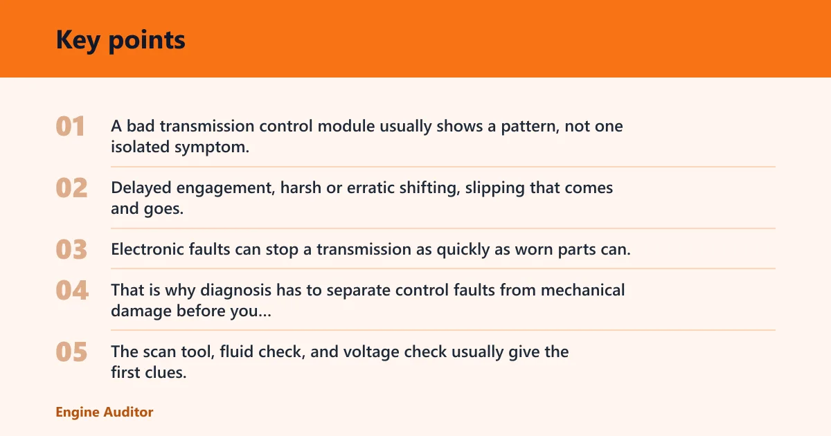 Key points: How TCM failure shows up