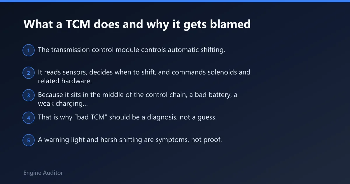 Steps: What a TCM does and why it gets blamed