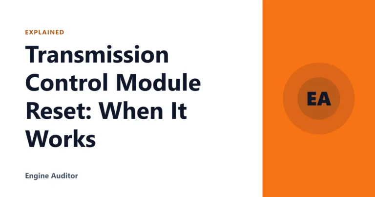 Transmission Control Module Reset: When It Works