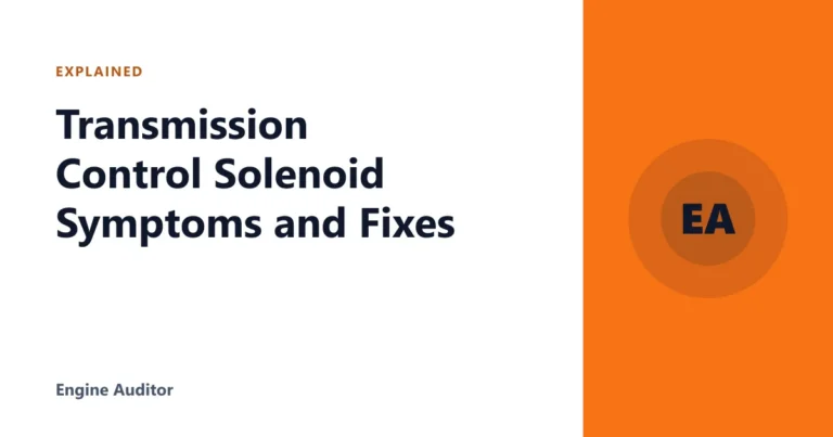 Transmission Control Solenoid Symptoms and Fixes