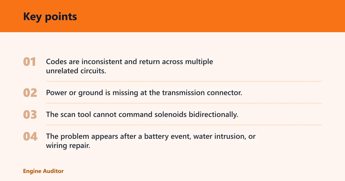 Key points: Can a bad solenoid cause limp mode?