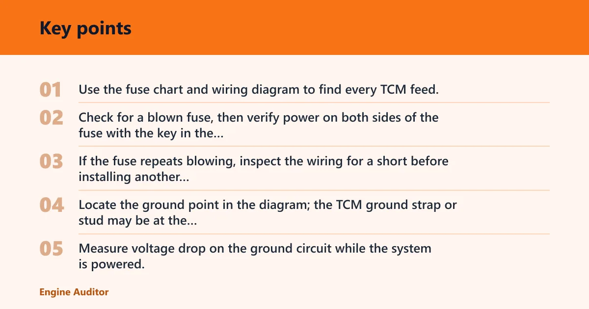 Key points: Could a fuse or ground be the cause?