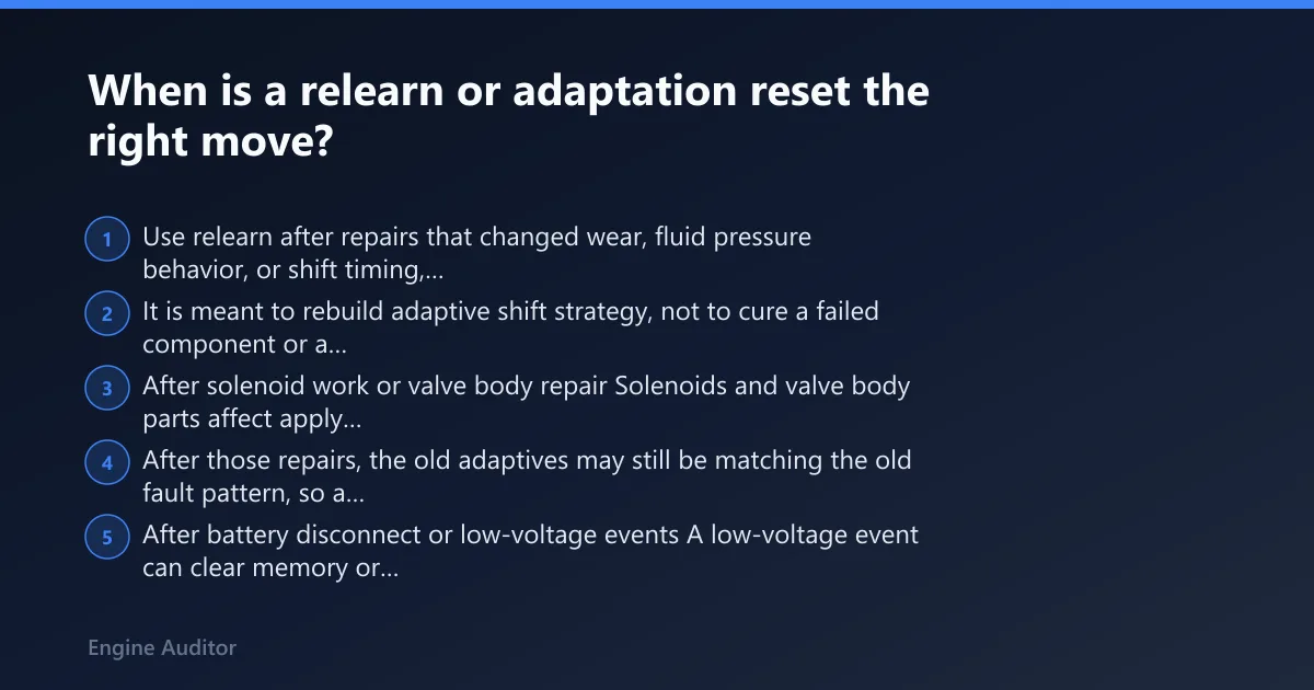 Steps: When is a relearn or adaptation reset the right move?