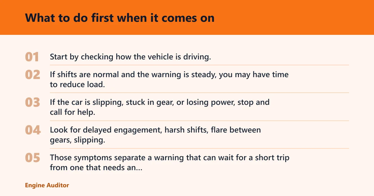 Steps: What to do first when it comes on