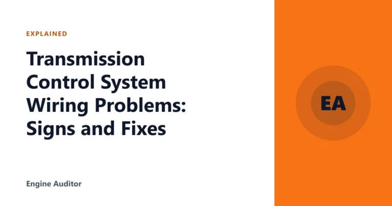 Transmission Control System Wiring Problems: Signs and Fixes