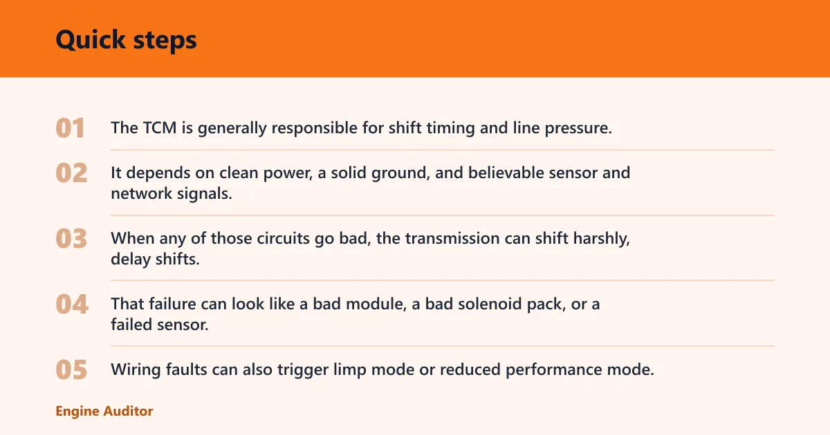 Quick steps: What transmission wiring faults do