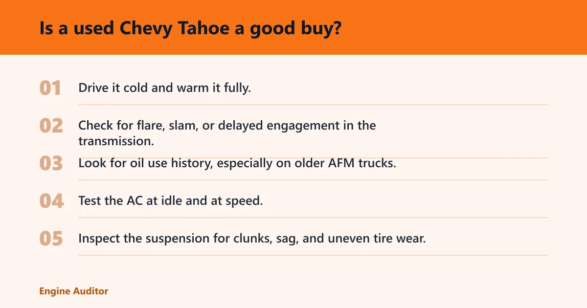 Steps: Is a used Chevy Tahoe a good buy?