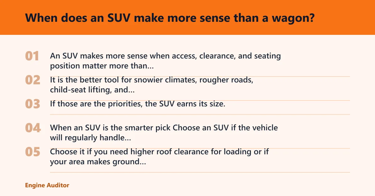 Steps: When does an SUV make more sense than a wagon?