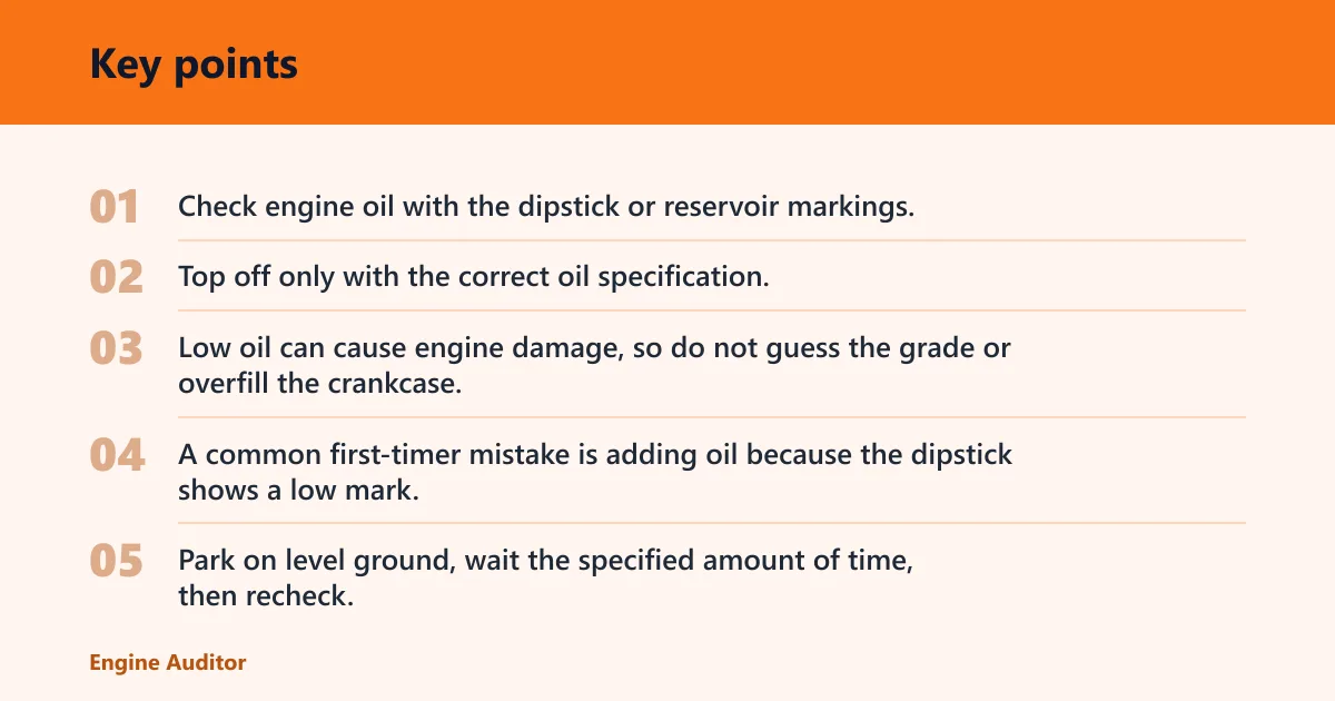Key points: Which fluid checks can you do yourself?