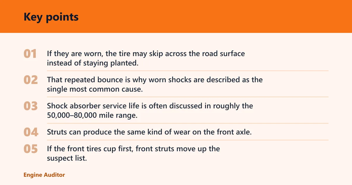 Key points: What causes tire cupping?