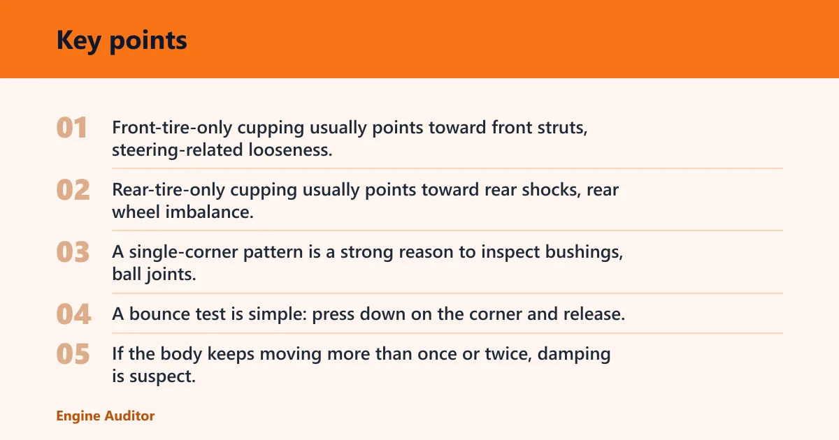 Key points: Cupping diagnosis matrix