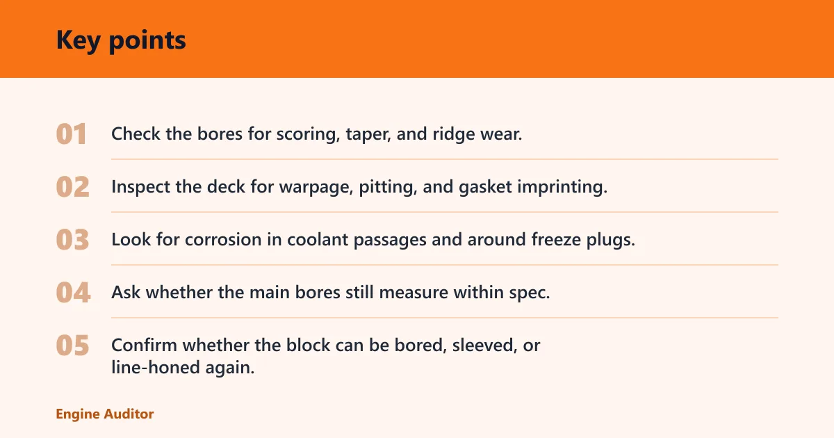 Key points: Engine block materials and use cases