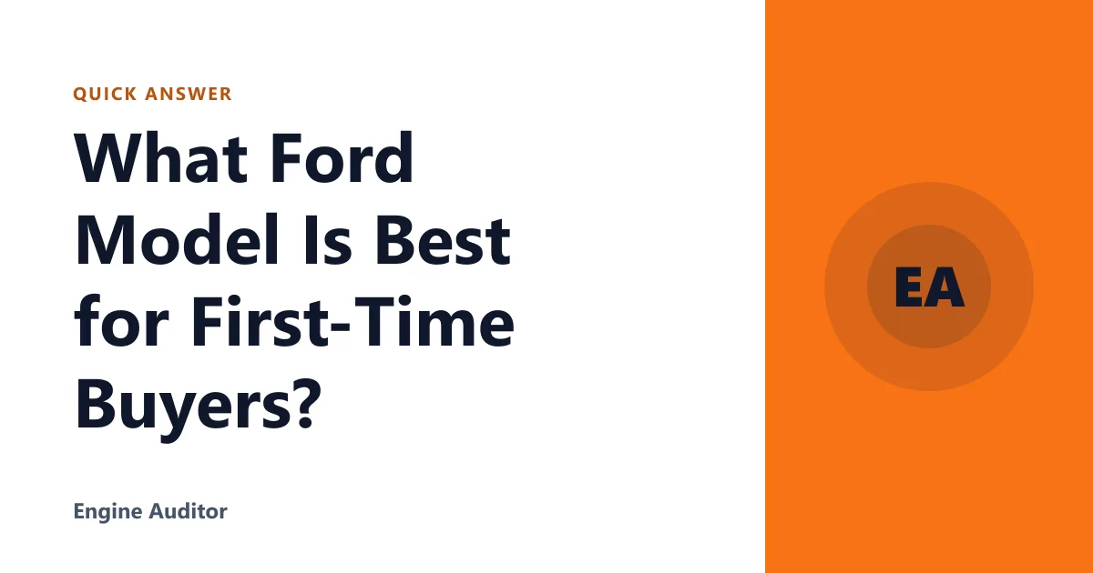 What Ford Model Is Best for First-Time Buyers?